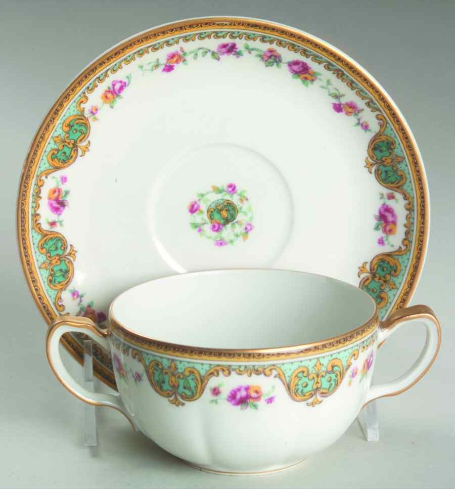 Juno Flat Bouillon Cup & Saucer by Haviland-1