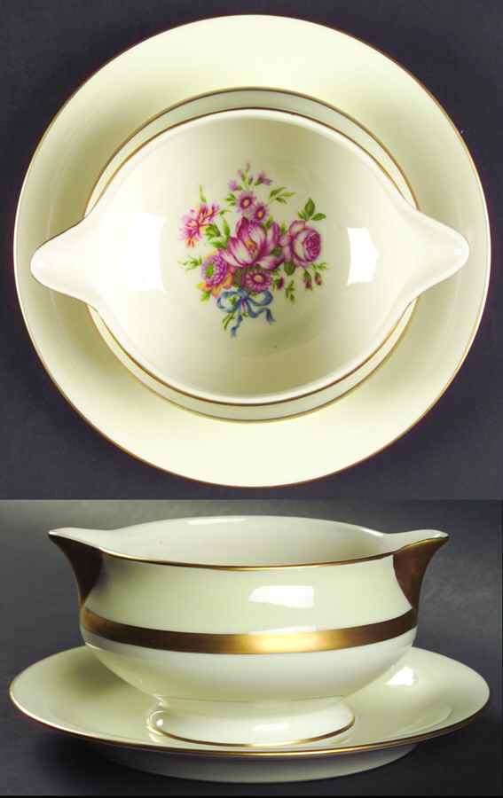 Kenmore Gravy Boat with Attached Underplate by Haviland-1