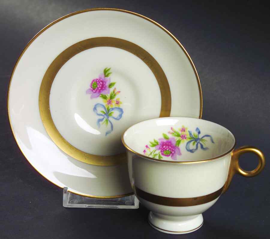 Kenmore Footed Demitasse Cup & Saucer Set by Haviland-1
