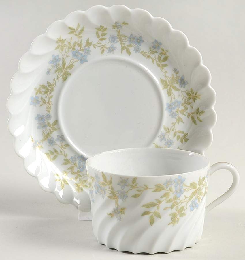 Lacelle Flat Cup & Saucer Set by Haviland-1