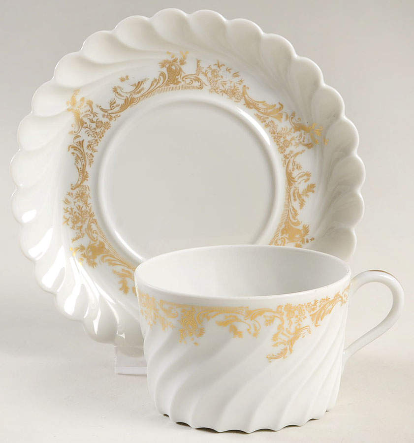 Ladore Flat Cup & Saucer Set by Haviland-1