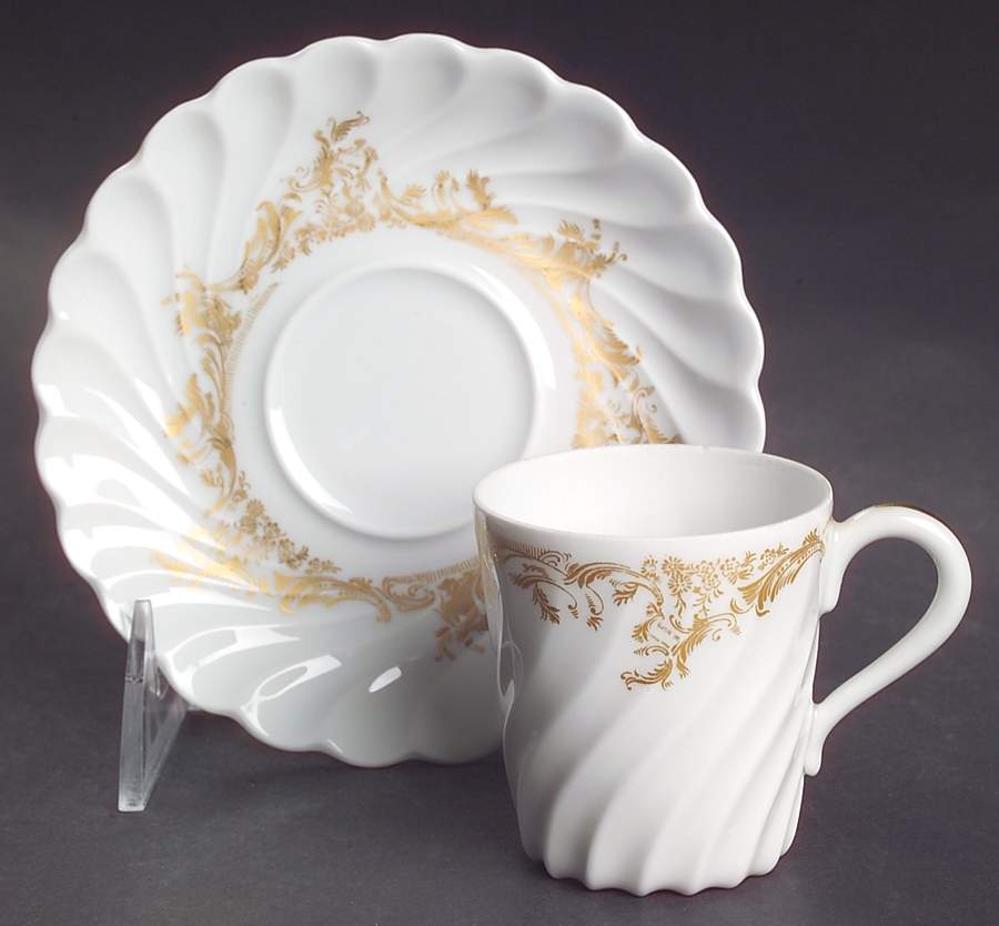 Ladore Flat Demitasse Cup & Saucer Set by Haviland-1