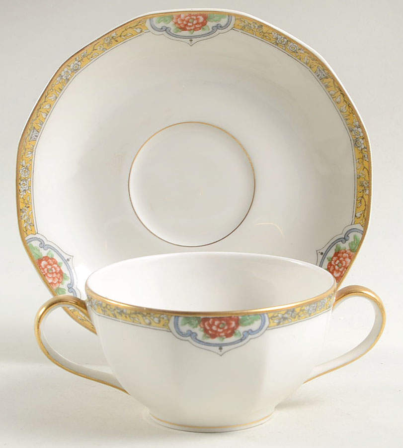 Lama Flat Bouillon Cup & Saucer by Haviland-1