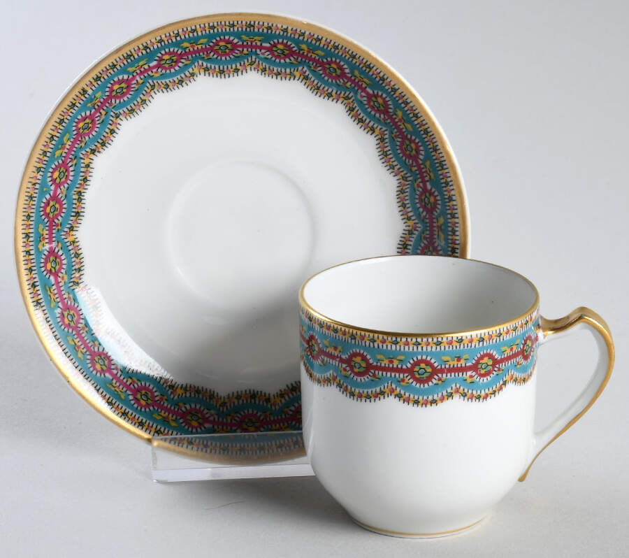 Lambrequin Demitasse Cup & Saucer Set by Haviland-1
