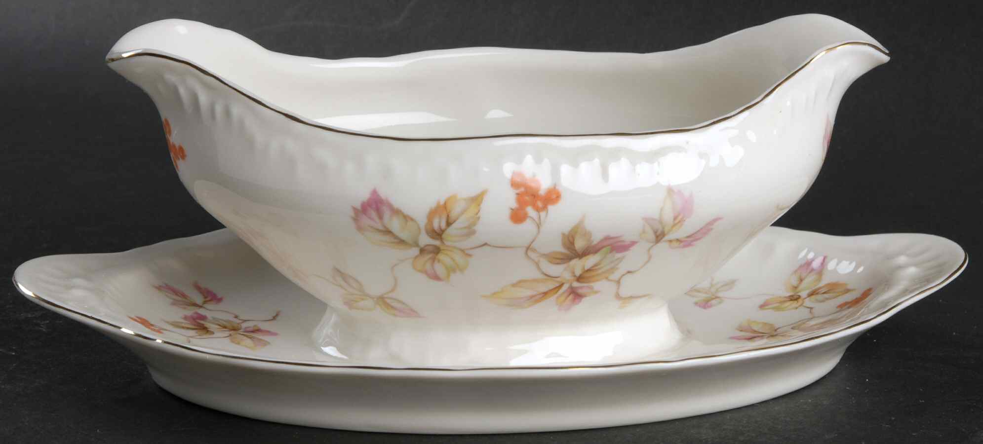 Lancaster Gravy Boat with Attached Underplate by Haviland-1
