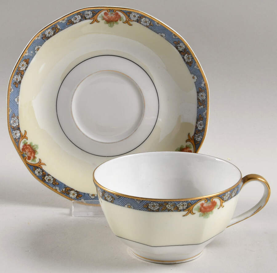 Langeais Flat Cup & Saucer Set by Haviland-1