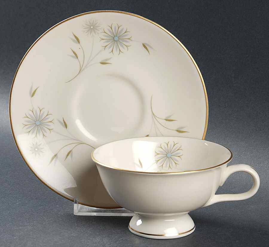 Laserre Footed Cup & Saucer Set by Haviland-1