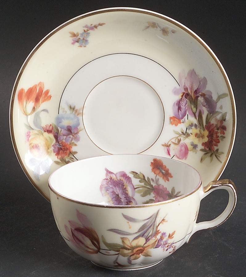 La Salle Flat Cup & Saucer Set by Haviland-1