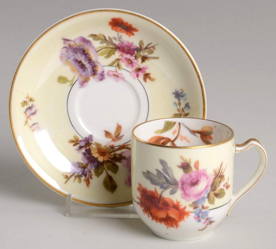 La Salle Flat Demitasse Cup & Saucer Set by Haviland-1