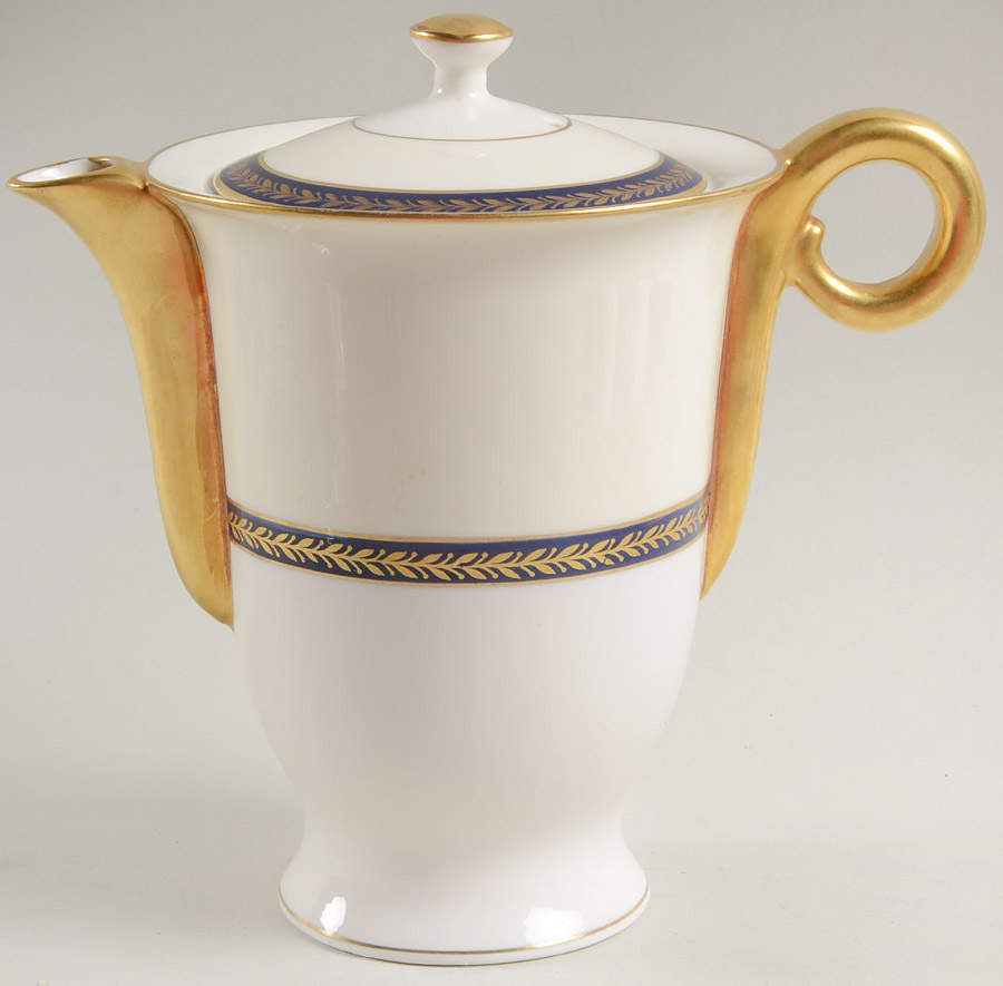 Lauria Blue Coffee Pot & Lid by Haviland-1