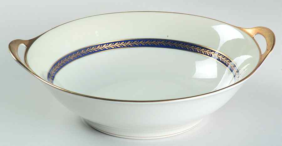 Lauria Blue 10" Round Vegetable Bowl by Haviland-1