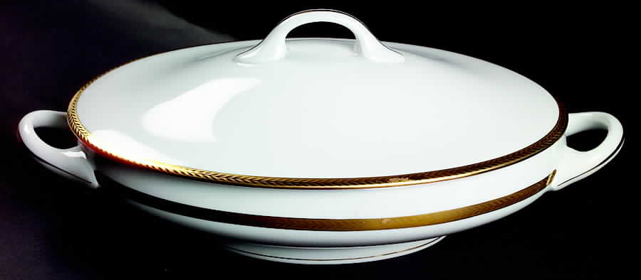 Laurier Gold Oval Covered Vegetable by Haviland-1