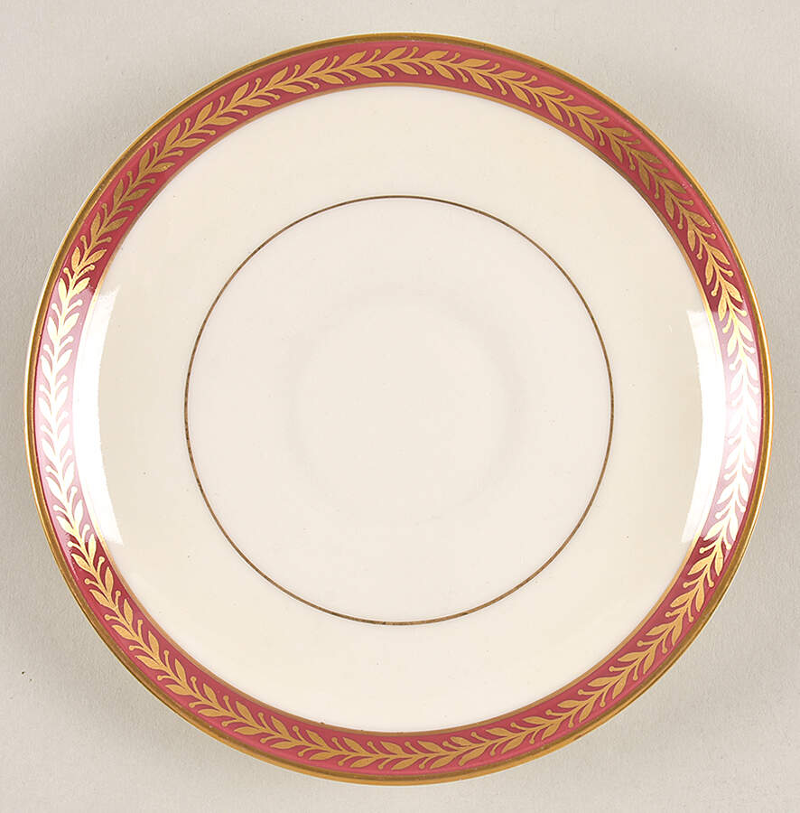 Lauria Red Saucer for Footed Demitasse Cup by Haviland-1