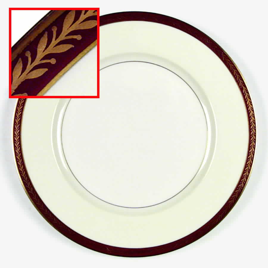 Lauria Red Dinner Plate by Haviland-1