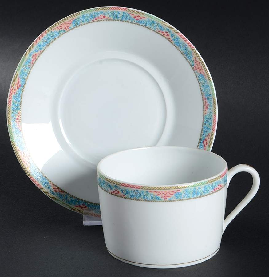 Lawrence Flat Cup & Saucer Set by Haviland-1