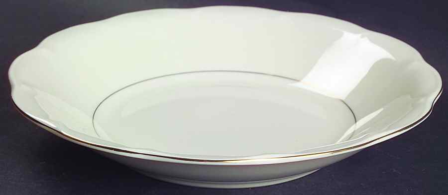 Leeds White and Cream Coupe Soup Bowl by Haviland-1