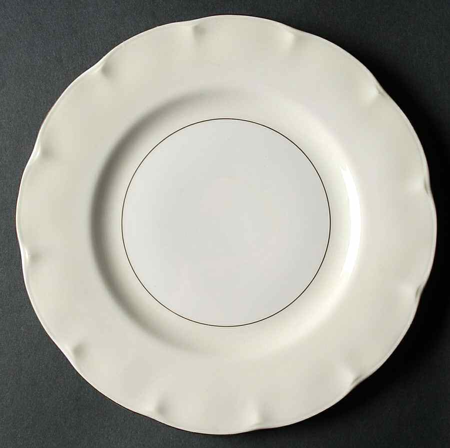 Leeds White and Cream Salad Plate by Haviland-1