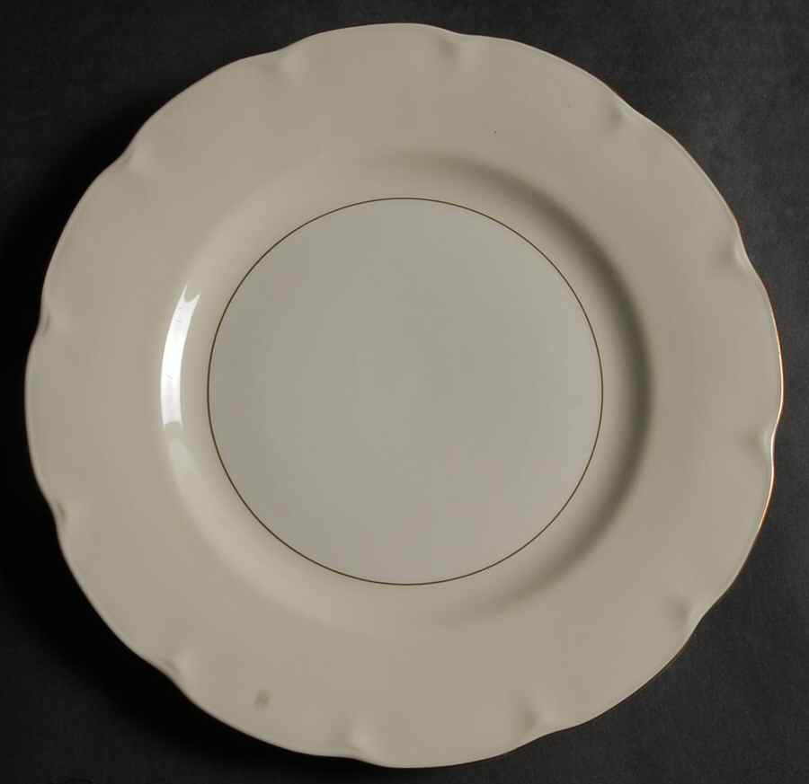 Leeds White and Cream Luncheon Plate by Haviland-1