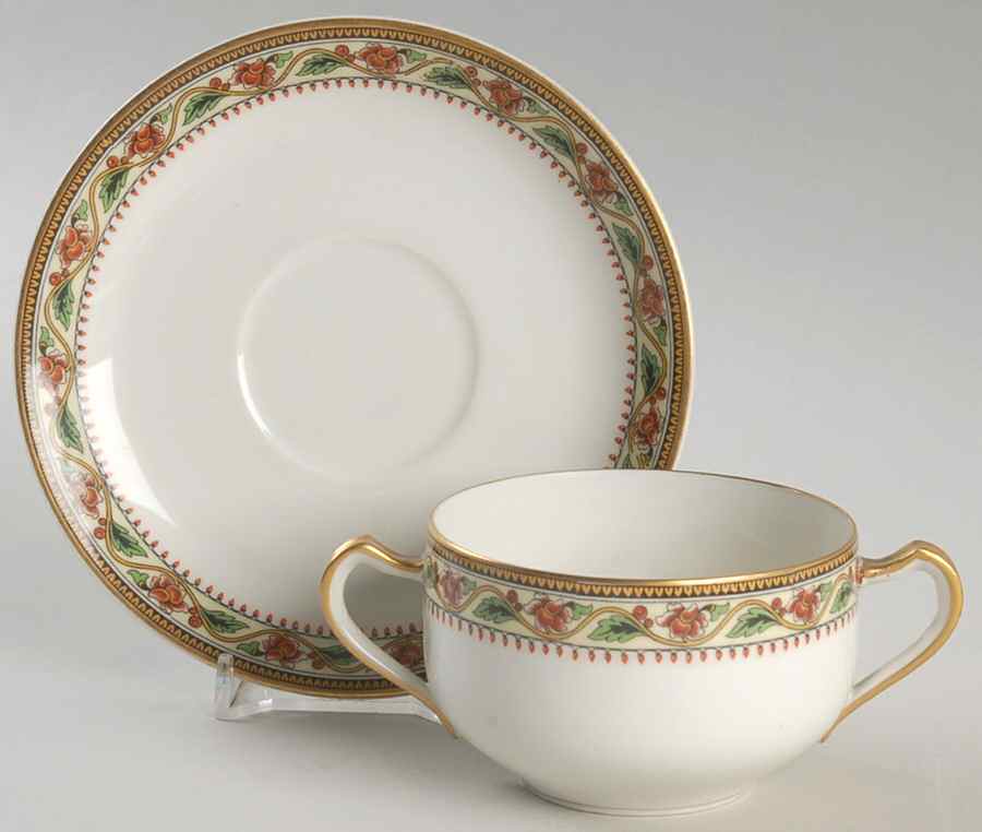 Lexington Flat Bouillon Cup & Saucer by Haviland-1