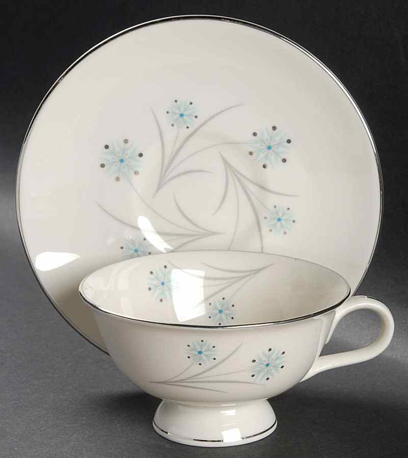 Lido Footed Cup & Saucer Set by Haviland-1