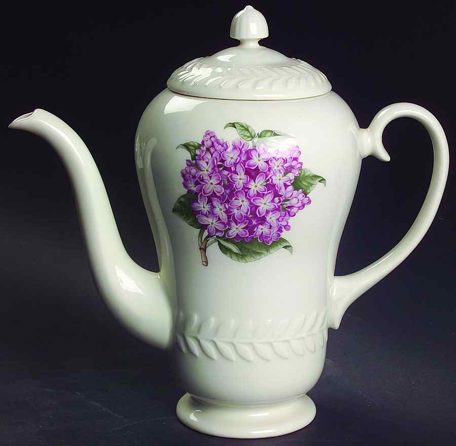 Lilac Coffee Pot & Lid by Haviland-1