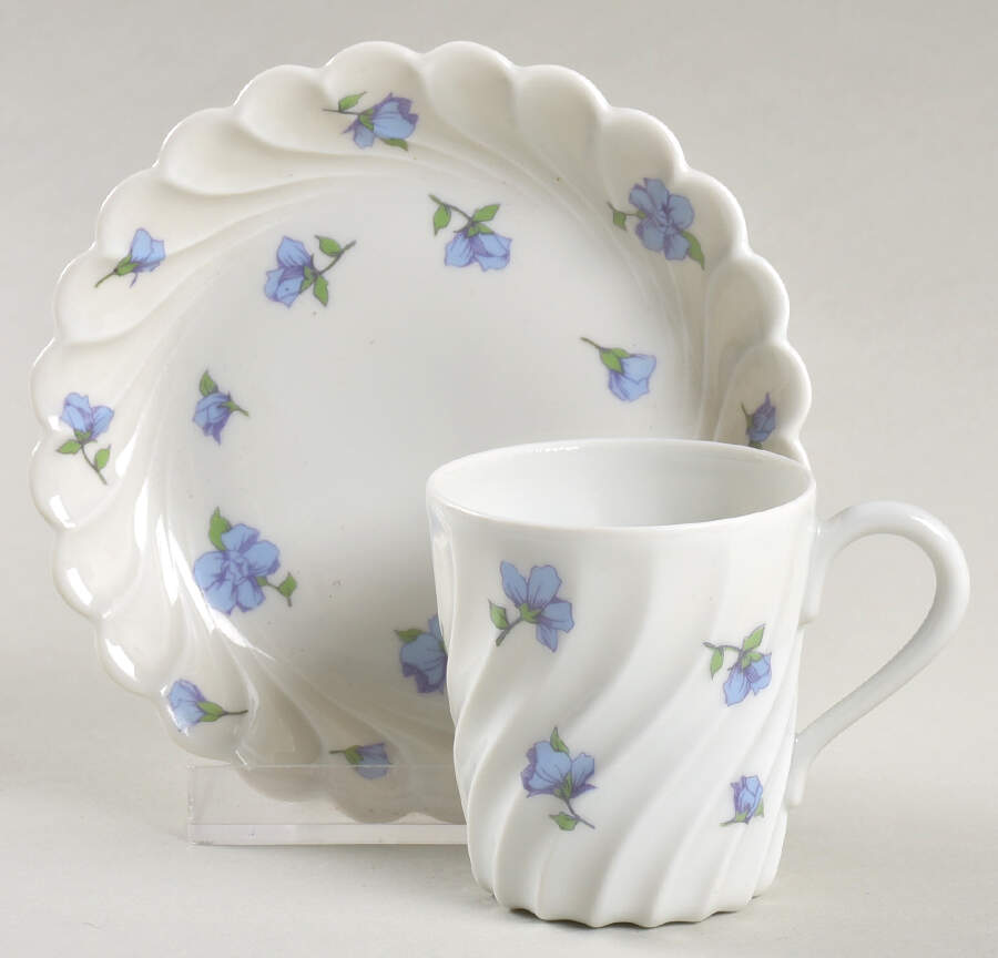 Linette Flat Demitasse Cup & Saucer Set by Haviland-1