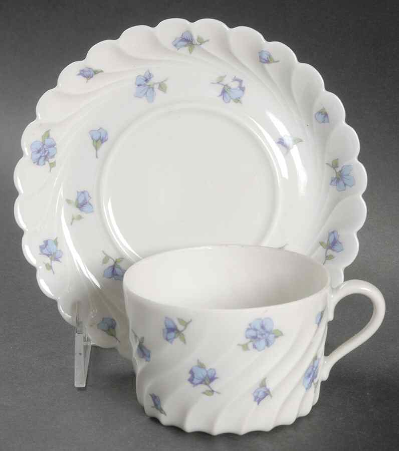 Linette Flat Cup & Saucer Set by Haviland-1