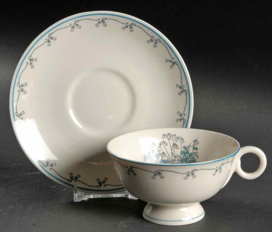 Linneae-Linnaea Footed Cup & Saucer Set by Haviland-1