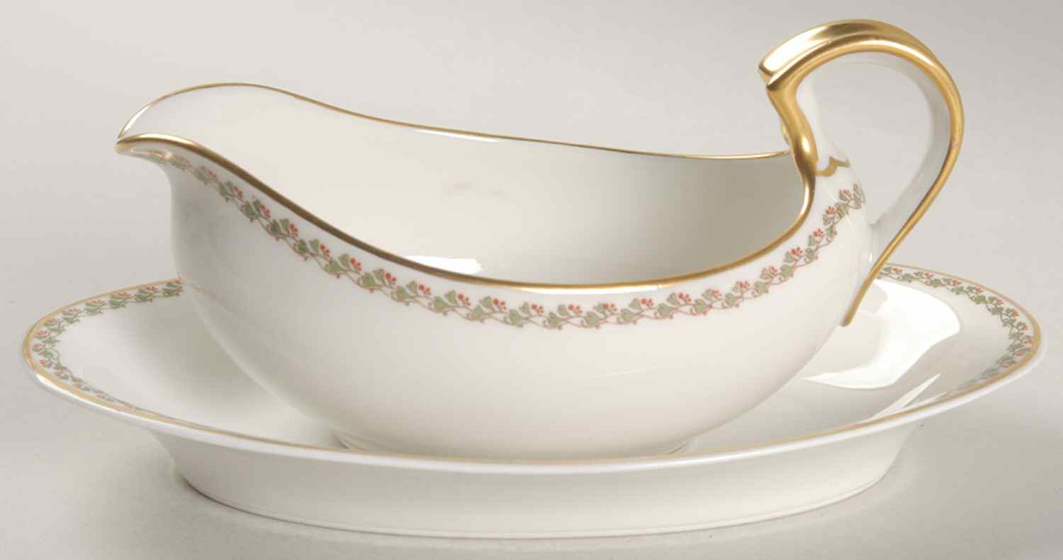 Lisbon Gravy Boat & Underplate by Haviland-1