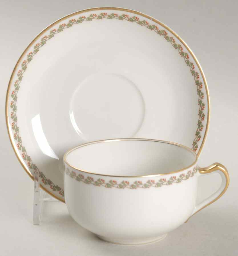 Lisbon Flat Cup & Saucer Set by Haviland-1