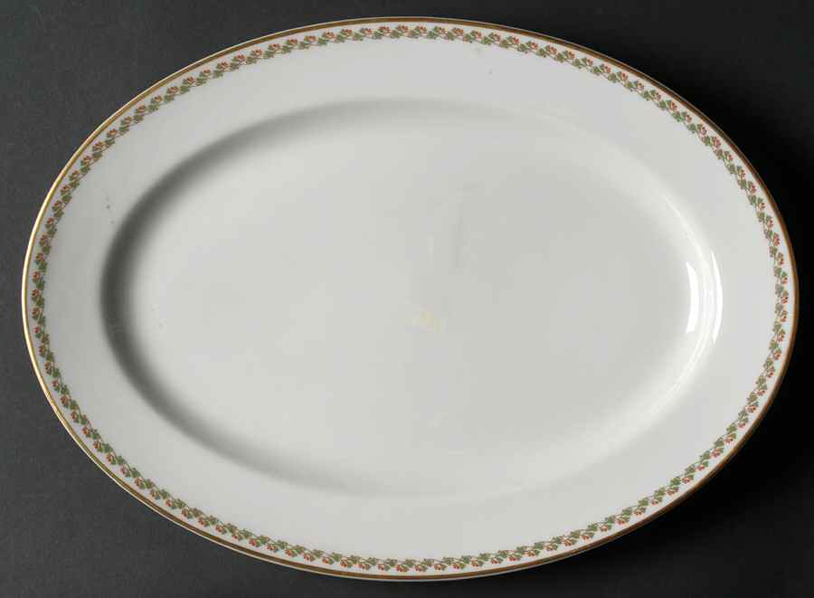 Lisbon 11" Oval Serving Platter by Haviland-1