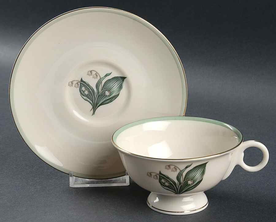 Lily of The Valley Footed Cup & Saucer Set by Haviland-1