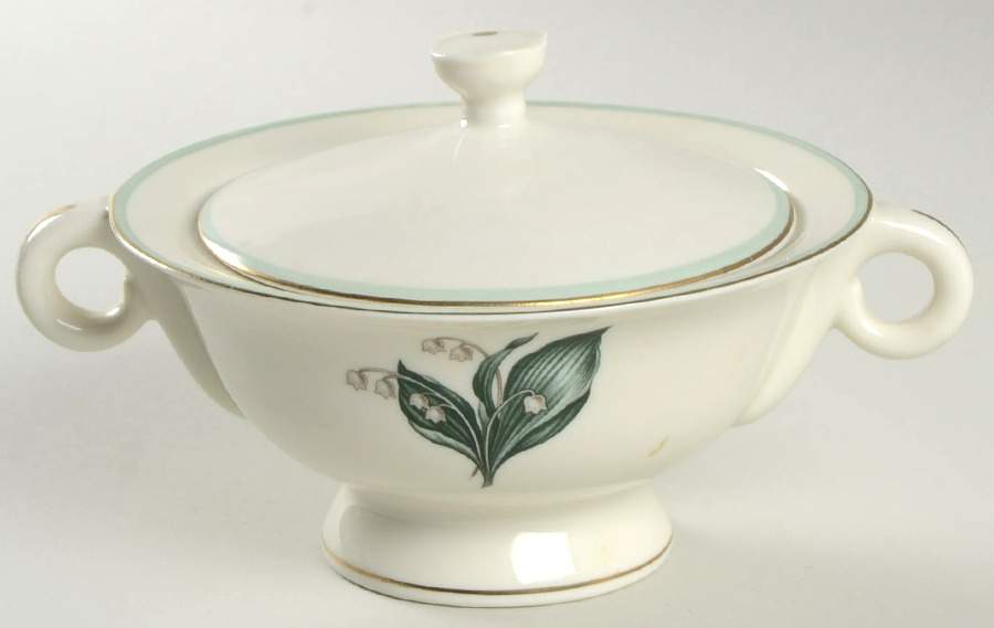 Lily of The Valley Sugar Bowl & Lid by Haviland-1