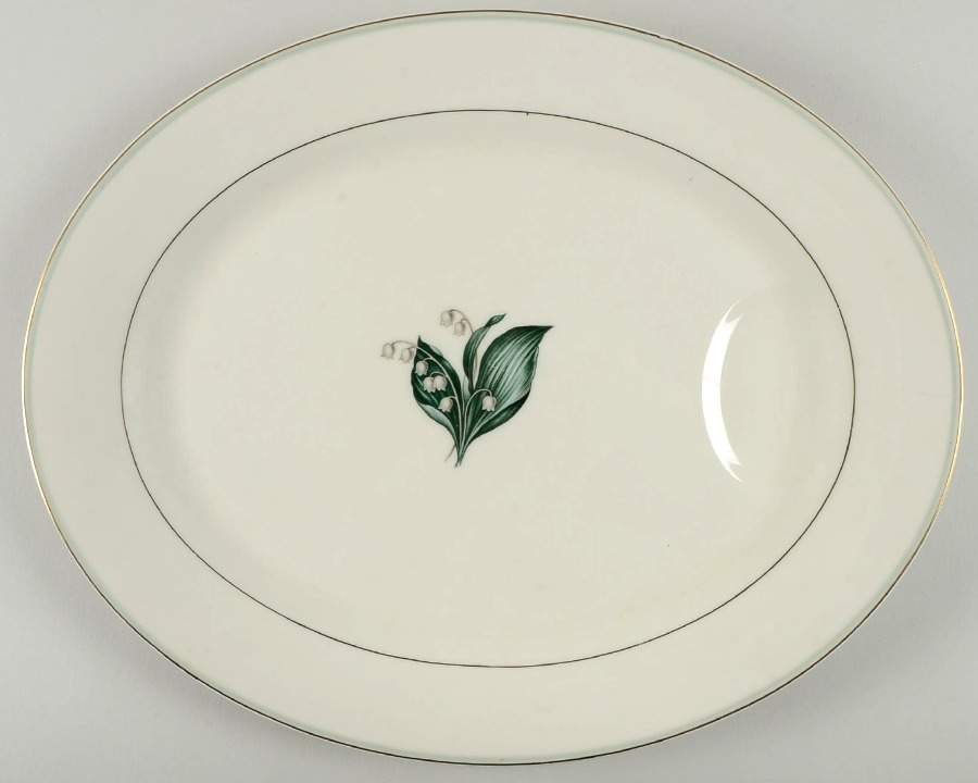 Lily of The Valley 16" Oval Serving Platter by Haviland-1