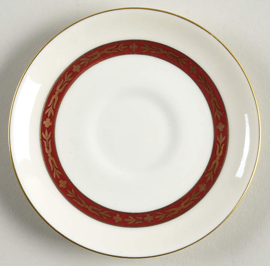Lombardie Red Saucer for Demitasse Cup by Haviland-1