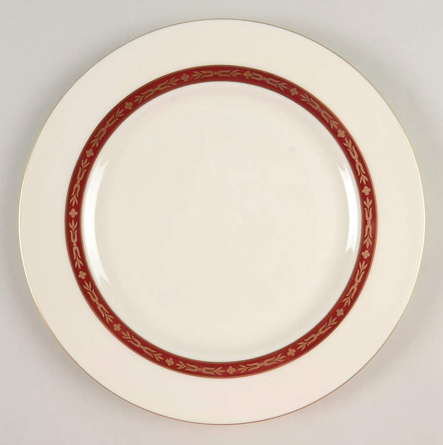 Lombardie Red Luncheon Plate by Haviland-1