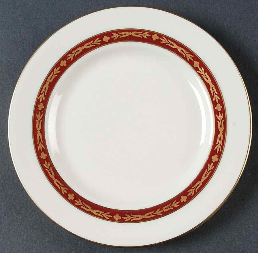 Lombardie Red Bread & Butter Plate by Haviland-1