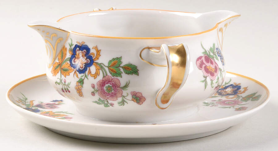 Lorraine Gravy Boat with Attached Underplate by Haviland-1