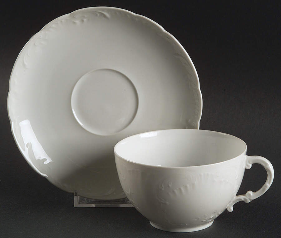 Louis XV Oversized Cup & Saucer Set by Haviland-1