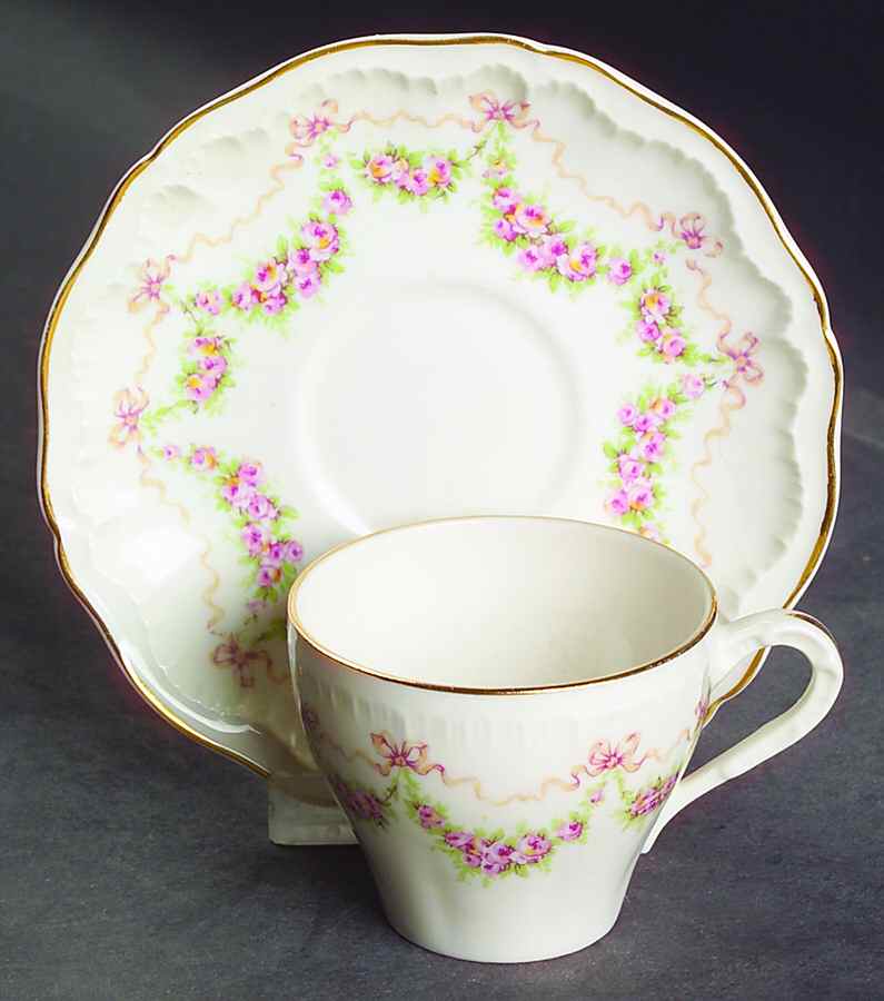 Louise Flat Demitasse Cup & Saucer Set by Haviland-1
