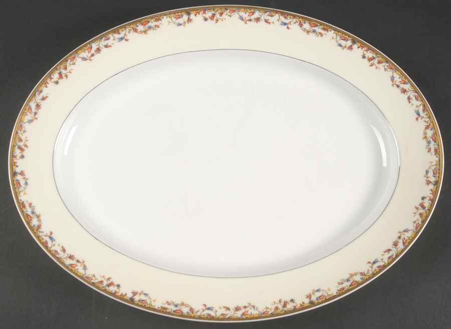 Louvain 16" Oval Serving Platter by Haviland-1