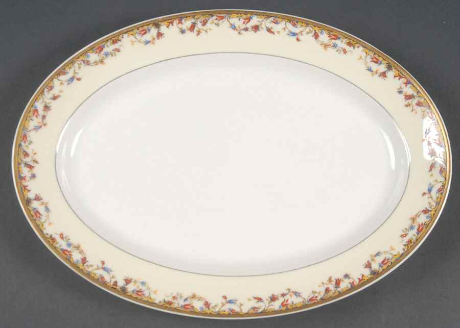 Louvain 11" Oval Serving Platter by Haviland-1