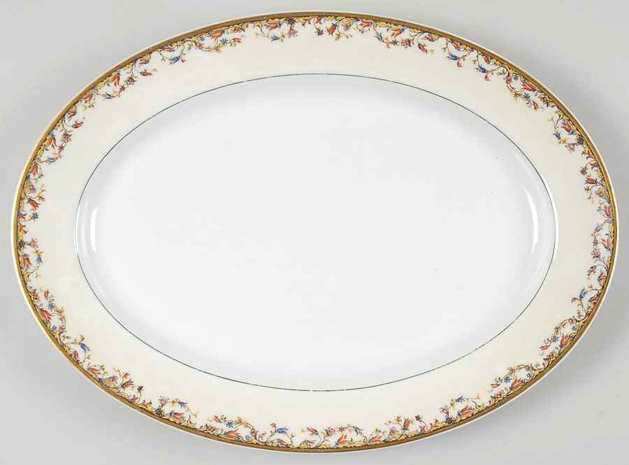 Louvain 13" Oval Serving Platter by Haviland-1