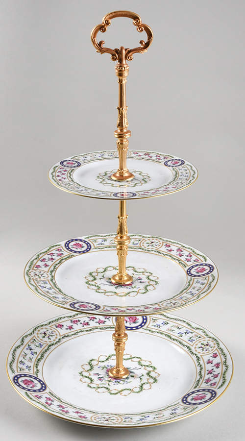 Louveciennes 3-Tiered Serving Tray (DP, DESLP, BB) by Haviland-1