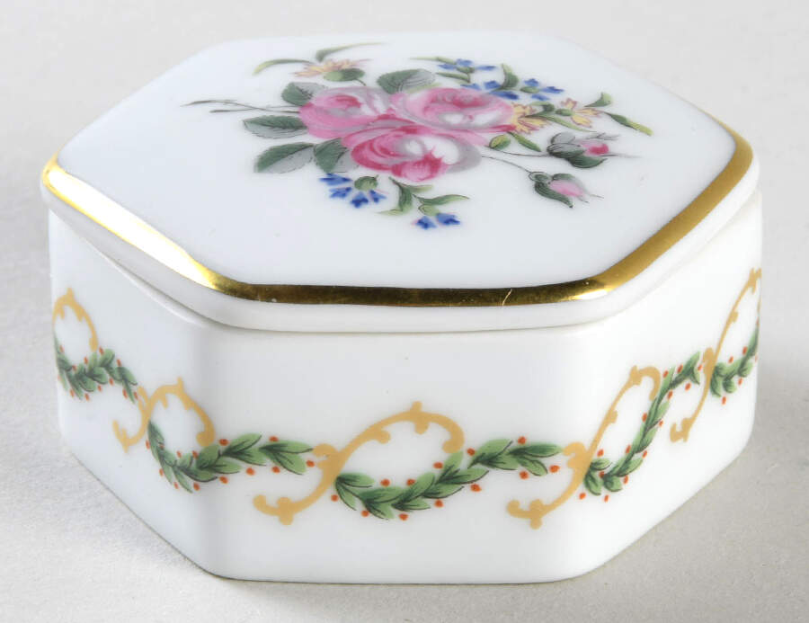 Louveciennes Hexagonal Box & Lid by Haviland-1