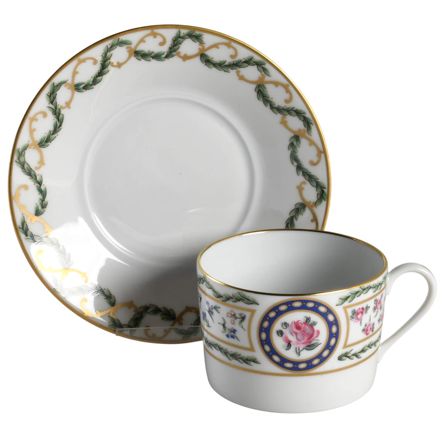 Louveciennes Flat Cup & Saucer Set by Haviland-1
