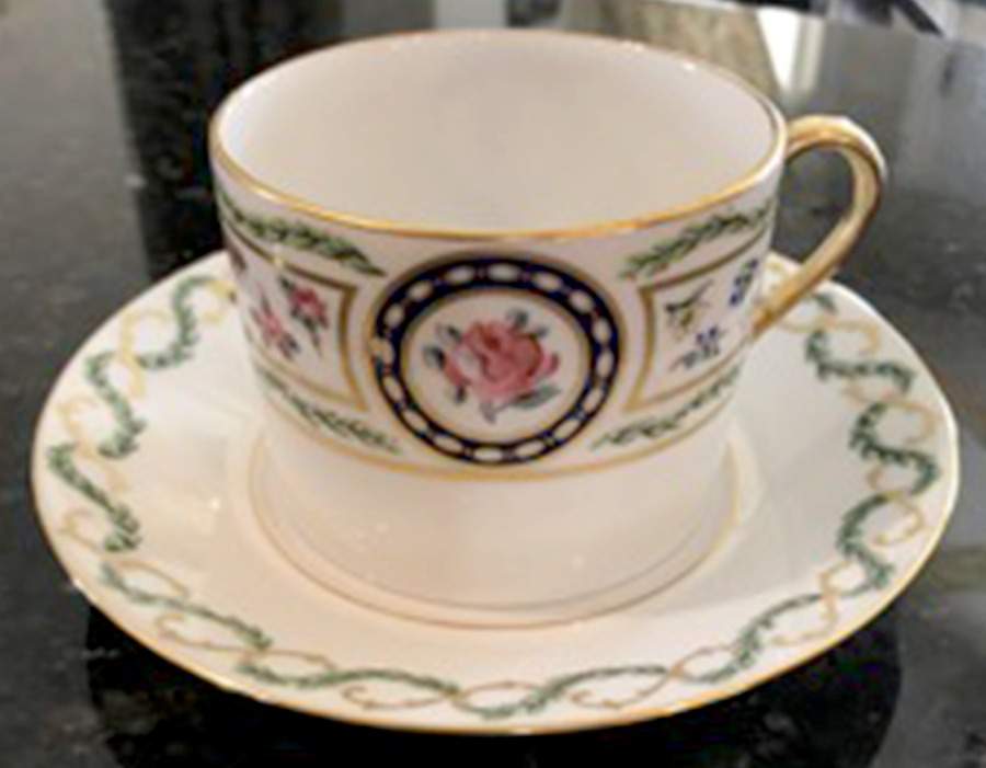 Louveciennes Flat Cup & Saucer Set by Haviland-1