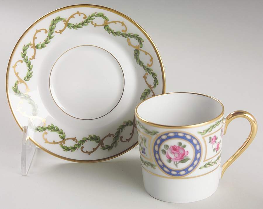 Louveciennes Flat Demitasse Cup & Saucer Set by Haviland-1