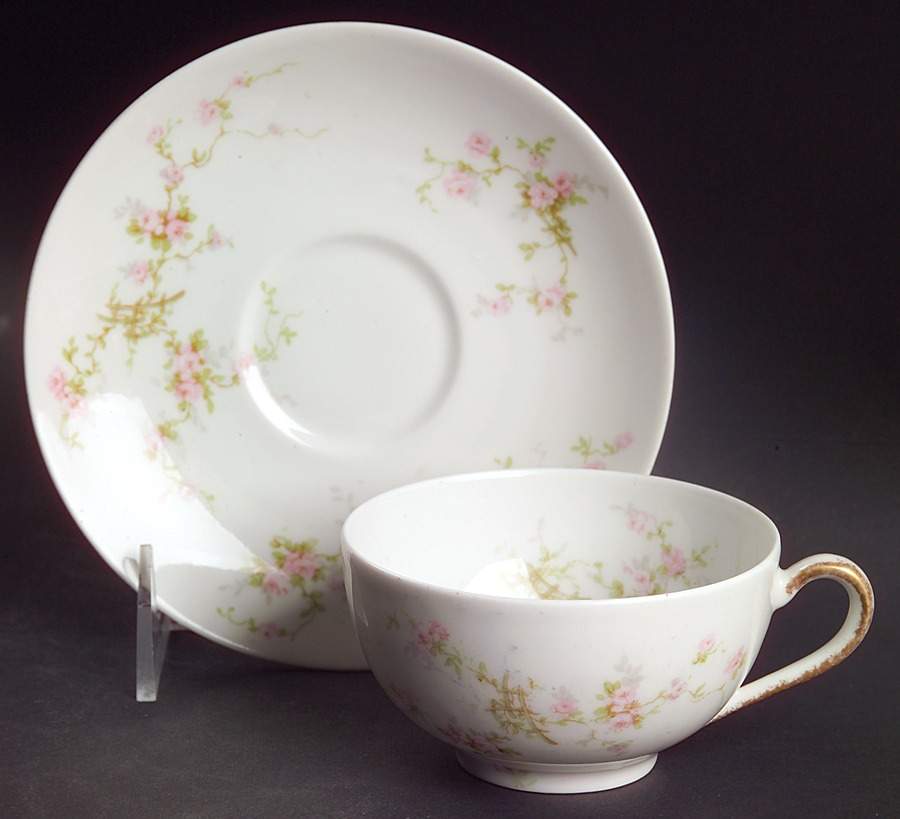 Lucille Flat Cup & Saucer Set by Haviland-1