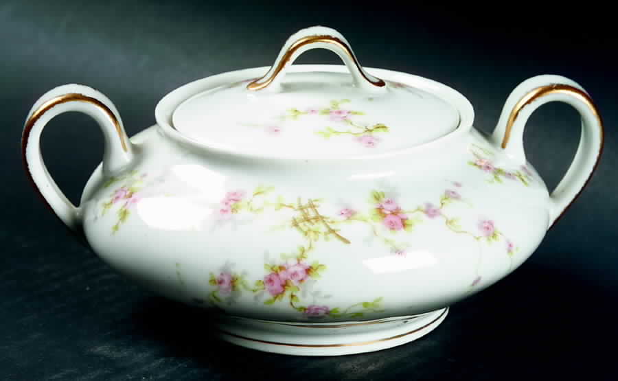 Lucille Sugar Bowl & Lid by Haviland-1